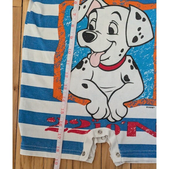 RARE Vintage Disney 101 Dalmatians Blue Stripe Romper Size 2T - Picture 9 of 12